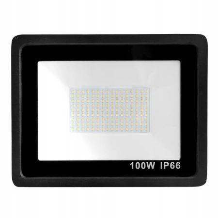 Halogen naświetlacz czarny LED bez czujnika ruchu 100W B.ZIMNA 6000K 244 - Decorativi