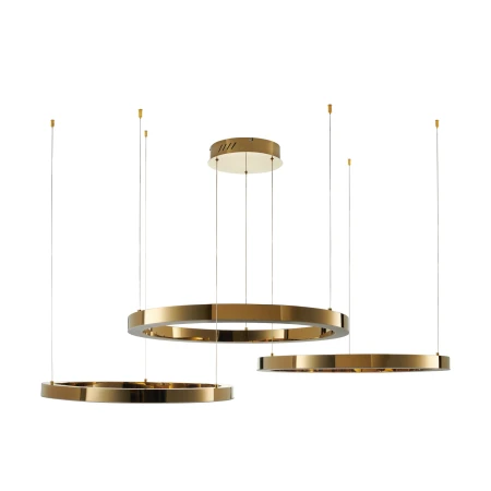 Lampa wisząca CIRCLE 40+60+60 LED złoty połysk na 1 podsufitce DN924-40+60+60 gold - Step Into Design