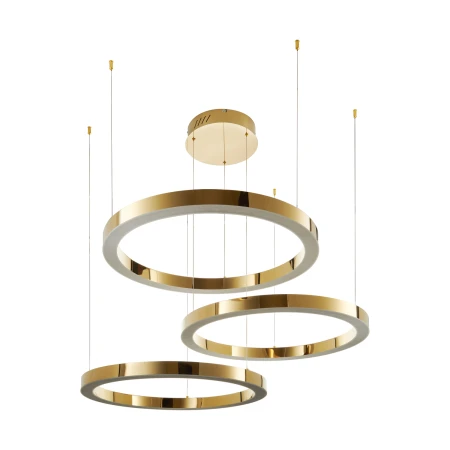 Lampa wisząca CIRCLE 40+60+60 LED złoty połysk na 1 podsufitce DN924-40+60+60 gold - Step Into Design