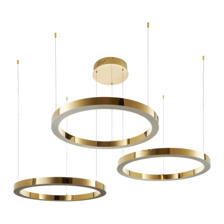 Lampa wisząca CIRCLE 40+60+60 LED złoty połysk na 1 podsufitce DN924-40+60+60 gold - Step Into Design