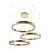 Lampa wisząca CIRCLE 40+60+60 LED złoty połysk na 1 podsufitce DN924-40+60+60 gold - Step Into Design