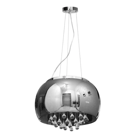 Lampa designerska szklana do salonu COSMOS Stalowy krople wody 50cm 515 - Decorativi
