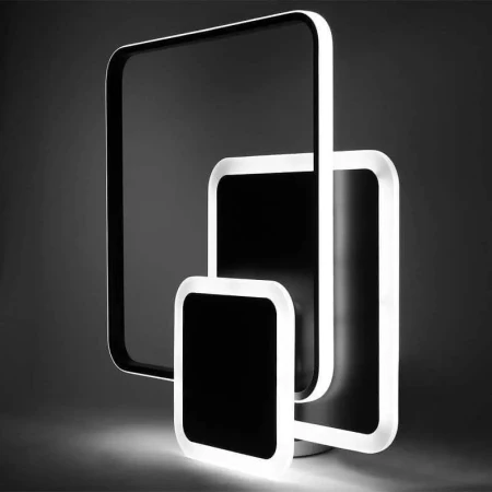Lampa designerska LED z pilotem na sufit  czarna  72W LED 445 - Decorativi