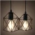 Lampa wisząca loftowa Brylant do jadalni klatka czarny klosz E27 507 - Decorativi