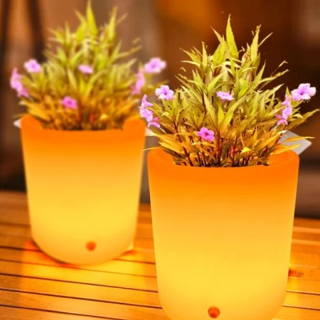 Lampa ogrodowa donica FLOWER POT S LED RGBW 16 kolorów 29 cm ES-FL021 - Step Into Design