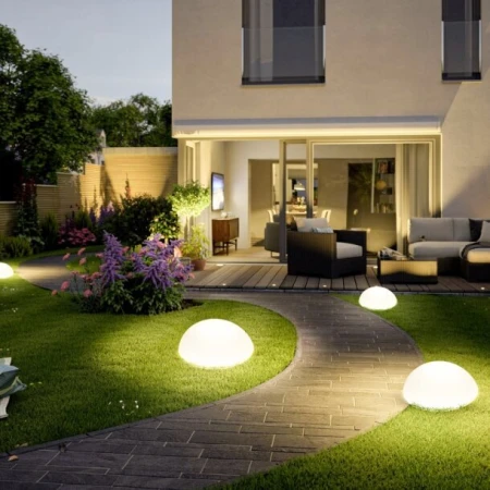 Lampa ogrodowa półkula ATMOSPHERE M LED RGBW 16 kolorów 35 cm ES-B3517 - Step Into Design