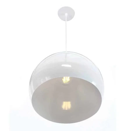 Lampa wisząca metal E27 biała 536 nowoczesna do kuchni 536 - Decorativi
