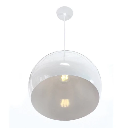Lampa skandynawska wisząca metal E27 biała 536 nowoczesna do kuchni 536 - Decorativi