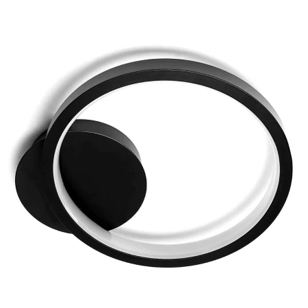 Designerski Kinkiet Led Okrągły Czarny 14W 4000K 396 - Decorativi