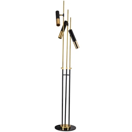 Lampa stojąca GOLDEN PIPE-3 czarno-złota ST-5718-3 - Step Into Design