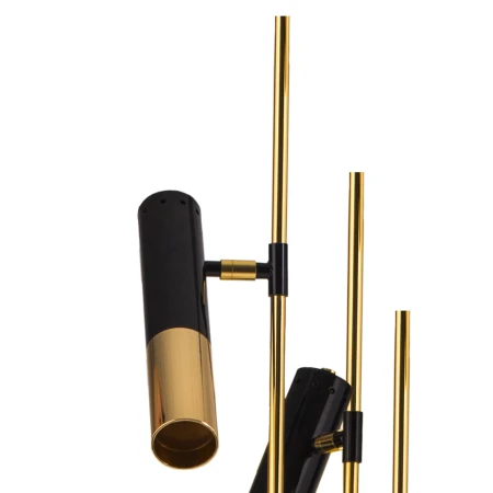 Lampa stojąca GOLDEN PIPE-3 czarno-złota ST-5718-3 - Step Into Design