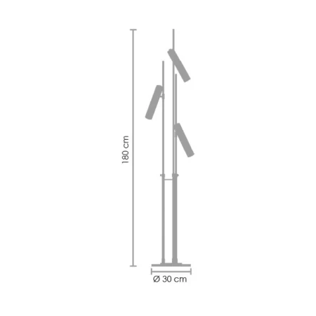 Lampa stojąca GOLDEN PIPE-3 czarno-złota ST-5718-3 - Step Into Design