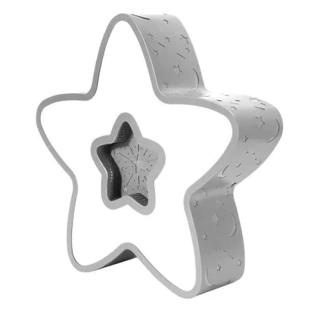 Lampa do pokoju dziecinnego na pilota sufitowa szare gwiazdki 28W 407 - Decorativi