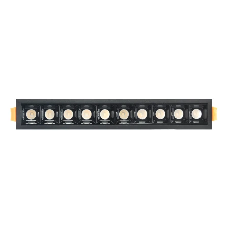 Lampa liniowa LED wpuszczana podtynkowa 20W 4000K czarna 587 - Decorativi
