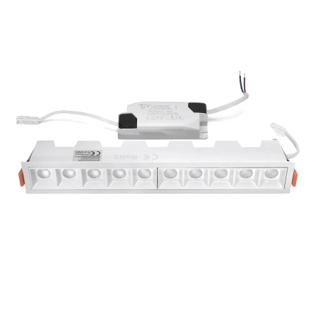 Lampa liniowa Led podtynkowa 20W 4000K BIAŁA 1208 - Decorativi