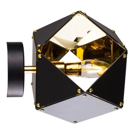 Kinkiet designerski NEW GEOMETRY-1 czarno-złoty ST-8861-1 - Step Into Design