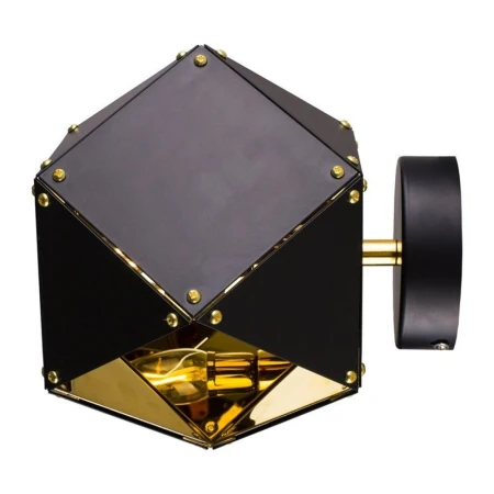 Kinkiet designerski NEW GEOMETRY-1 czarno-złoty ST-8861-1 - Step Into Design