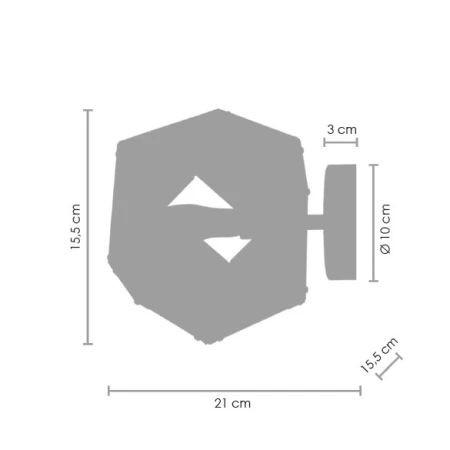Kinkiet designerski NEW GEOMETRY-1 czarno-złoty ST-8861-1 - Step Into Design