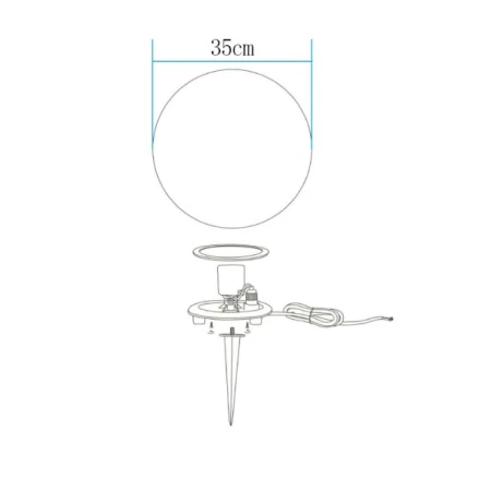 Lampa ogrodowa kula BALL S biała 35 cm ES-B035 - Step Into Design