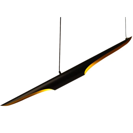 Lampa designerska wisząca BLACK TUBE czarno-złota ST-0502-1 - Step Into Design