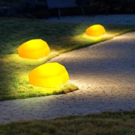 Lampa ogrodowa kamień DIAMOND S LED RGBW 16 kolorów 27 cm ES-ST013 - Step Into Design