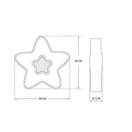 Lampa do pokoju dziecinnego na pilota sufitowa różowe gwiazdki 44W 409 - Decorativi