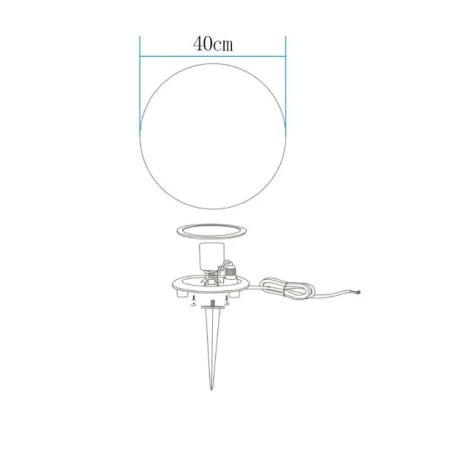 Lampa ogrodowa kula BALL M biała 40 cm ES-B040 - Step Into Design