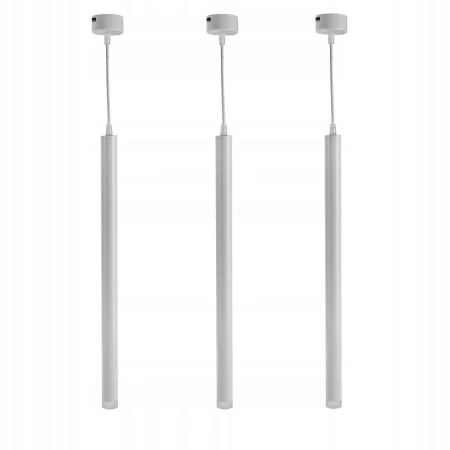 Lampa wisząca biała Sopel LED 50 cm nad blat do kuchni 249 - Decorativi