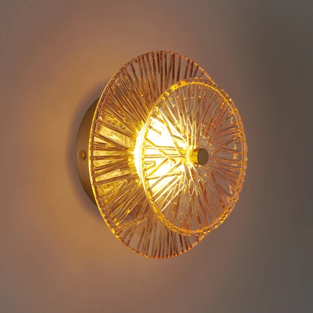 Lampa ścienna LUXIO LED bursztynowa 20 cm ST-3315-2 copper - Step Into Design