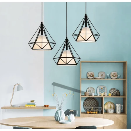 Lampa loftowa Diament na listwie do jadalni 3xE27 499 - Decorativi
