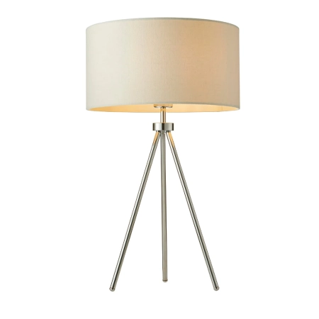 Lampa stołowa na trójnogu beżowo-srebrna 73144 z serii TRI - Endon Lighting