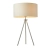 Lampa stołowa na trójnogu beżowo-srebrna 73144 z serii TRI - Endon Lighting