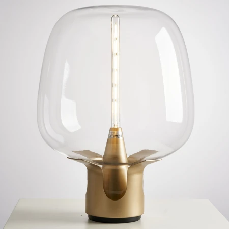 Lampa stołowa FATA transparentno złota 35 *46 cm ST-7278-S GOLD - Step Into Design