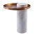 Stolik kawowy COLUMN marmurowy biały miedziany 55 cm DP-FA1 white copper - Step Into Design