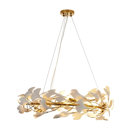 Lampa wisząca BOTANIKA złoto biała 80 cm XY080P-80 - Step into Design