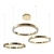 Lampa wisząca  na pilota CIRCLE 40+60+80 LED złoty połysk na 1 podsufitceDN924-40+60+80 gold - Step into Design