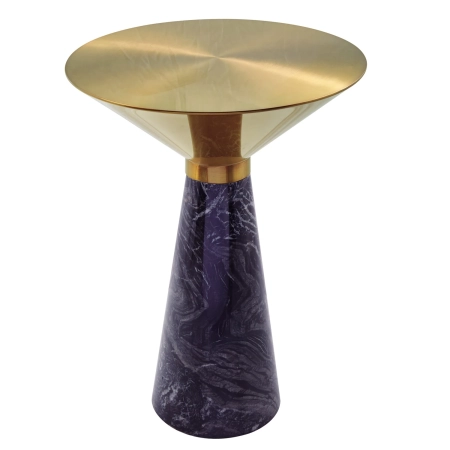 Stolik kawowy VERO marmurowy 60 cm DP-FA8 black gold - Step Into Design