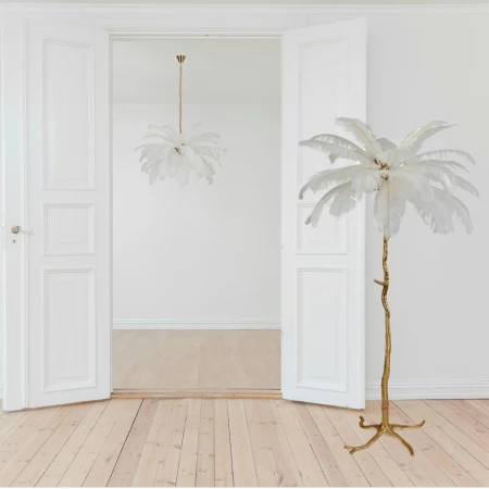 Lampa wisząca EMU pióra białe 100 cm ST-DN127 white - Step Into Design