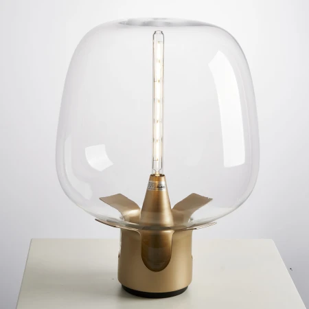 Lampa stołowa FATA transparentno złota 35 *46 cm ST-7278-S GOLD - Step Into Design