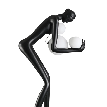 Lampa podłogowa WOMAN-2 BLACK czarna 190 cm DN433-F black - Step Into Design