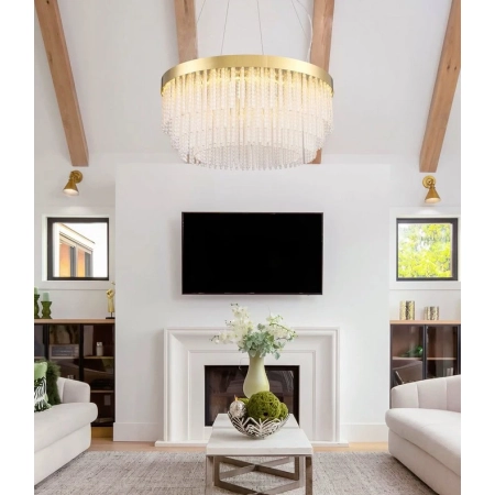 Lampa wisząca GLORIA LED kryształowa złota 60 cm ST-DL8511 - Step into Design