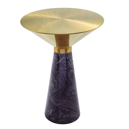 Stolik kawowy VERO marmurowy 60 cm DP-FA8 black gold - Step Into Design