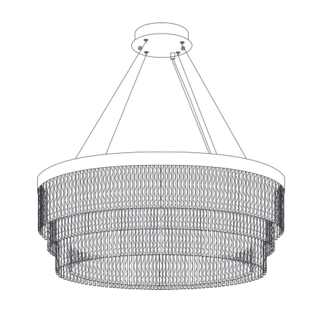 Lampa wisząca GLORIA LED kryształowa złota 60 cm ST-DL8511 - Step into Design
