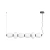 Lampa wisząca BRILLA-6 LED biało-czarna 125 cm ST-CP241210-6L BLACK WHITE - Step Into Design