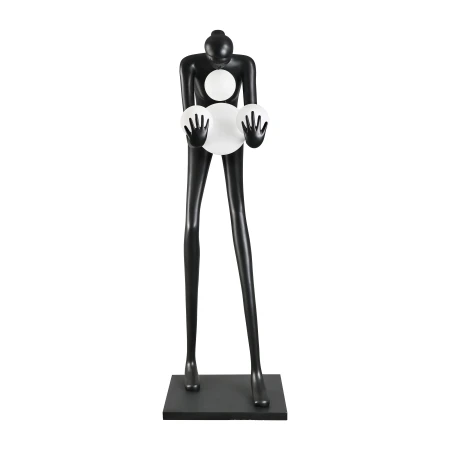 Lampa podłogowa WOMAN-2 BLACK czarna 190 cm DN433-F black - Step Into Design
