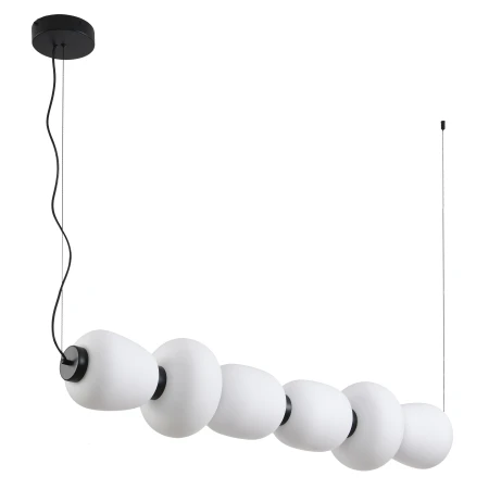 Lampa wisząca BRILLA-6 LED biało-czarna 125 cm ST-CP241210-6L BLACK WHITE - Step Into Design