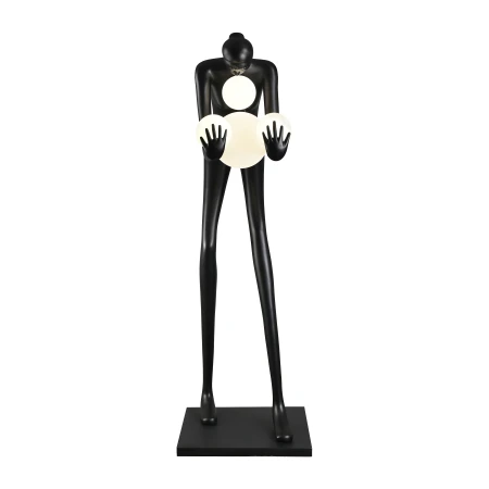 Lampa podłogowa WOMAN-2 BLACK czarna 190 cm DN433-F black - Step Into Design