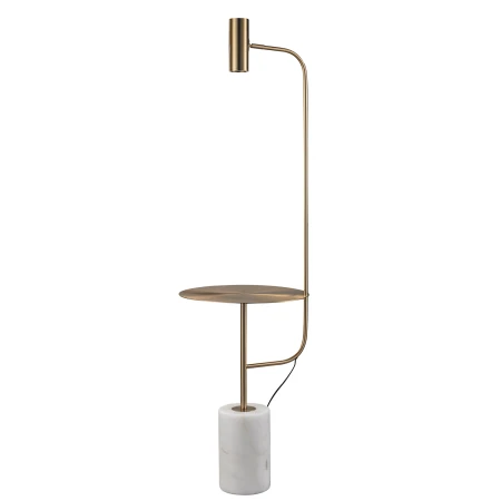 Lampa podłogowa ze stolikiem VINCENT złota 146 cm ST-7027F gold - Step Into Design