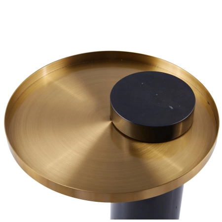 Stolik kawowy COLUMN marmurowy czarno złoty 55 cm DP-FA1 black gold - Step Into Design