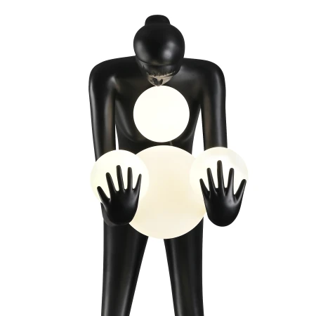 Lampa podłogowa WOMAN-2 BLACK czarna 190 cm DN433-F black - Step Into Design